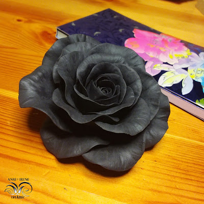 Black rose Porcelain biscuit Ceramic black rose