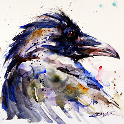 watercolor crouser dean paintings raven painting animals crow bird watercolour tattoo creative watercolors birds owl simply fine watercolours
