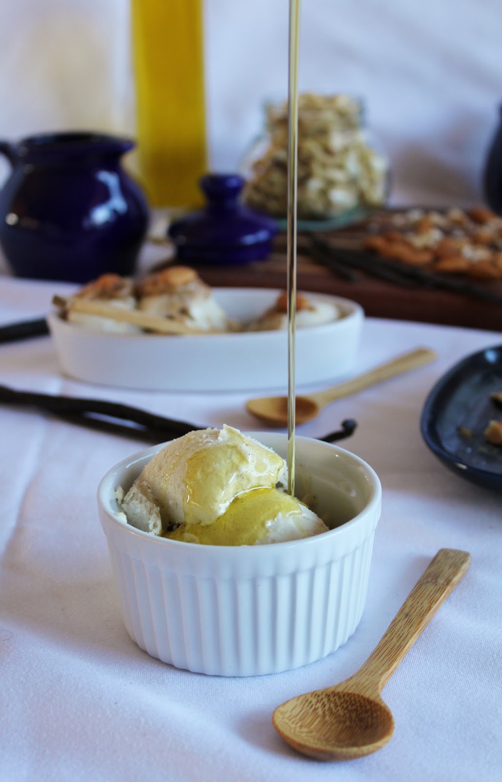 This Rawsome Vegan Life olive oil ice cream & vanilla coconut ice