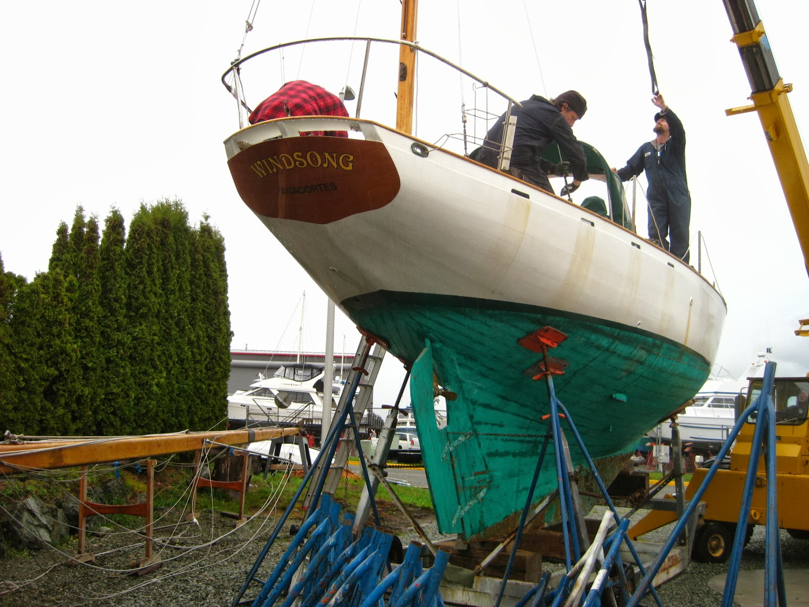 Emerald Marine Carpentry Windsong's New Rudder and Tiller