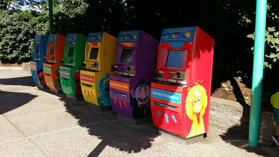 These Are The Automated Ticket Booths Outside Gates At Sesame Place I Wanted To Put Some Pictures Here Because They Adorable And You Never Know