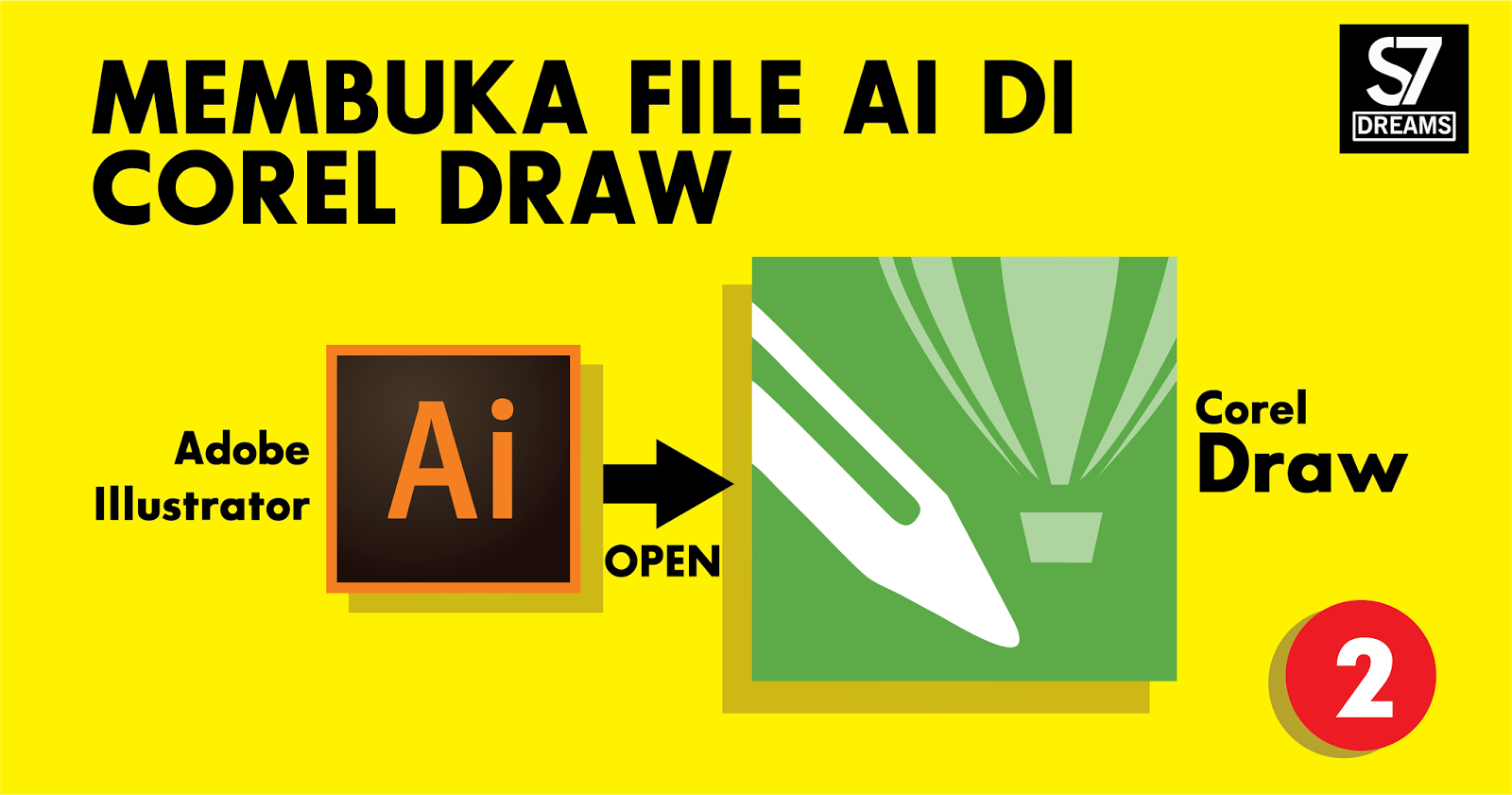 Cara Membuka File AI di Corel Draw ke 2 S7 Dreams