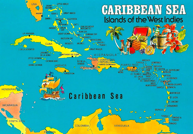 My Favorite Views: Caribbean Sea Map, Islands of the West Indies