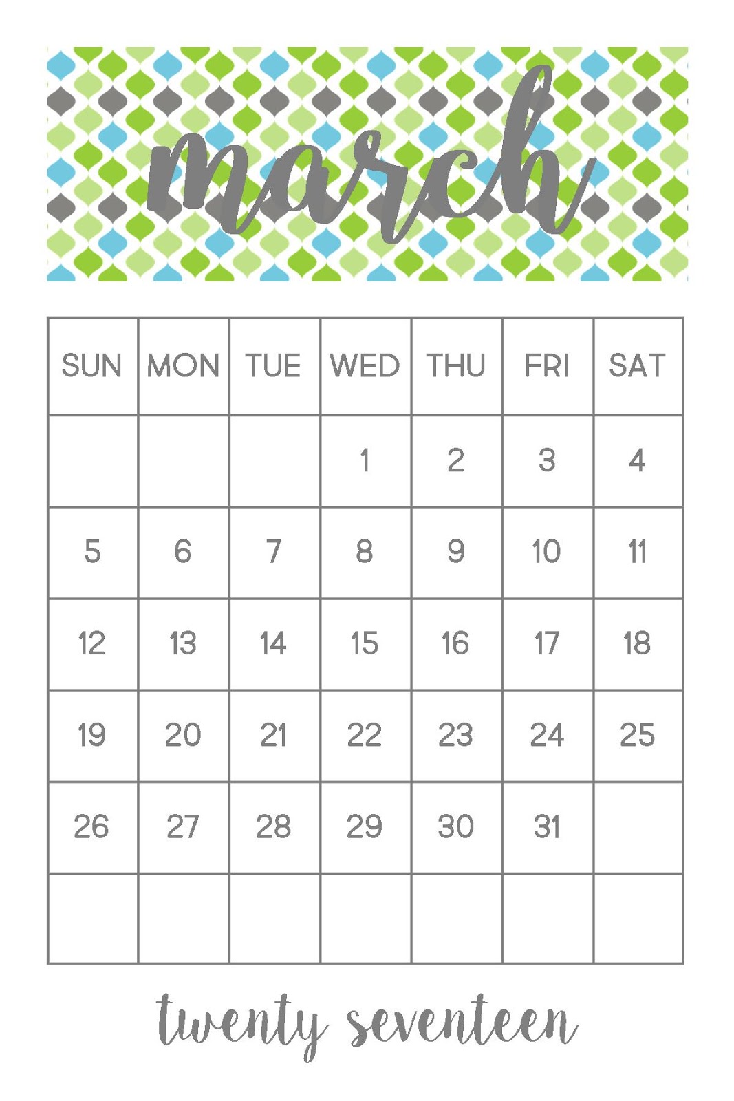 simple sisters: Free Printable 2017 Calendar
