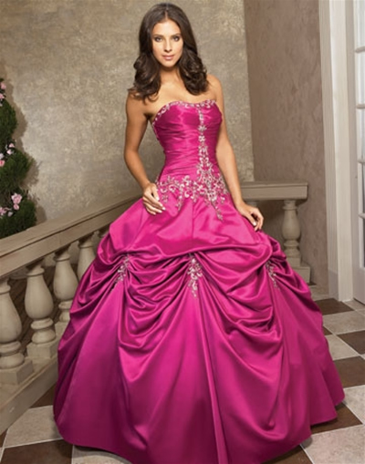 Big Pink Wedding Dress Designs For Girls