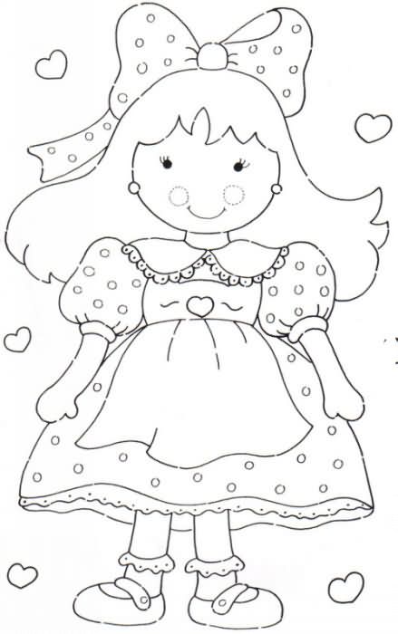 Desenhos para colorir de desenho de uma princesa de boneca para