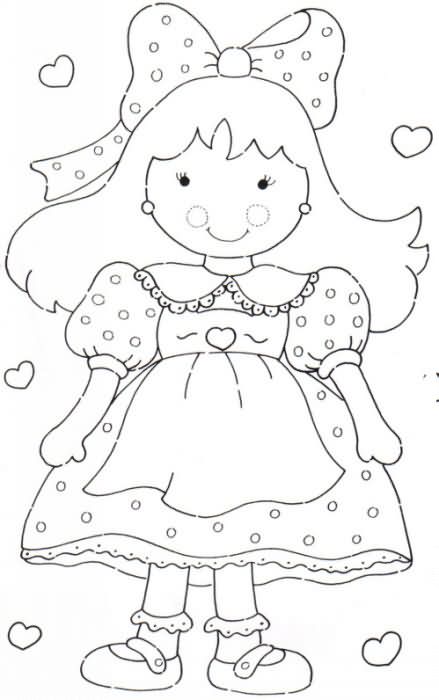 Desenhos para colorir, desenhar e pintar : Desenhos de boneca para colorir,  princesas