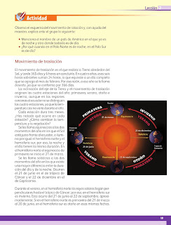 Apoyo Primaria Geografía 5to grado Bloque I Lección 2 La tierra se mueve