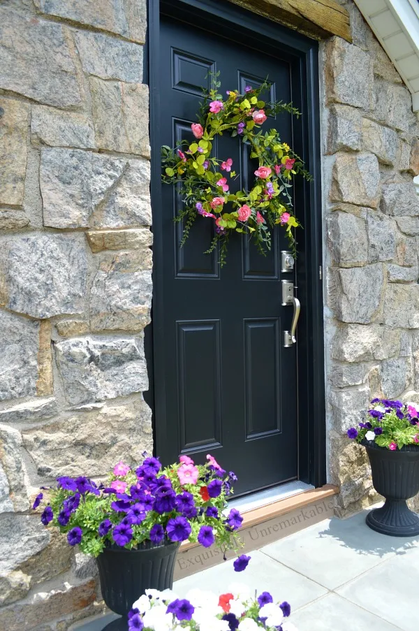 Stone Front Cottage Style Entryway