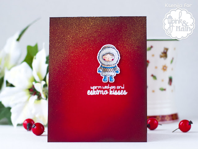Red Ombre Christmas Cards