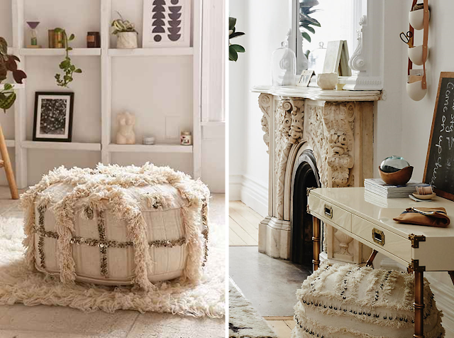 My search for the perfect boho pouf - Moroccan wedding poufs 1 www.BoHoHome.com @bohosusan