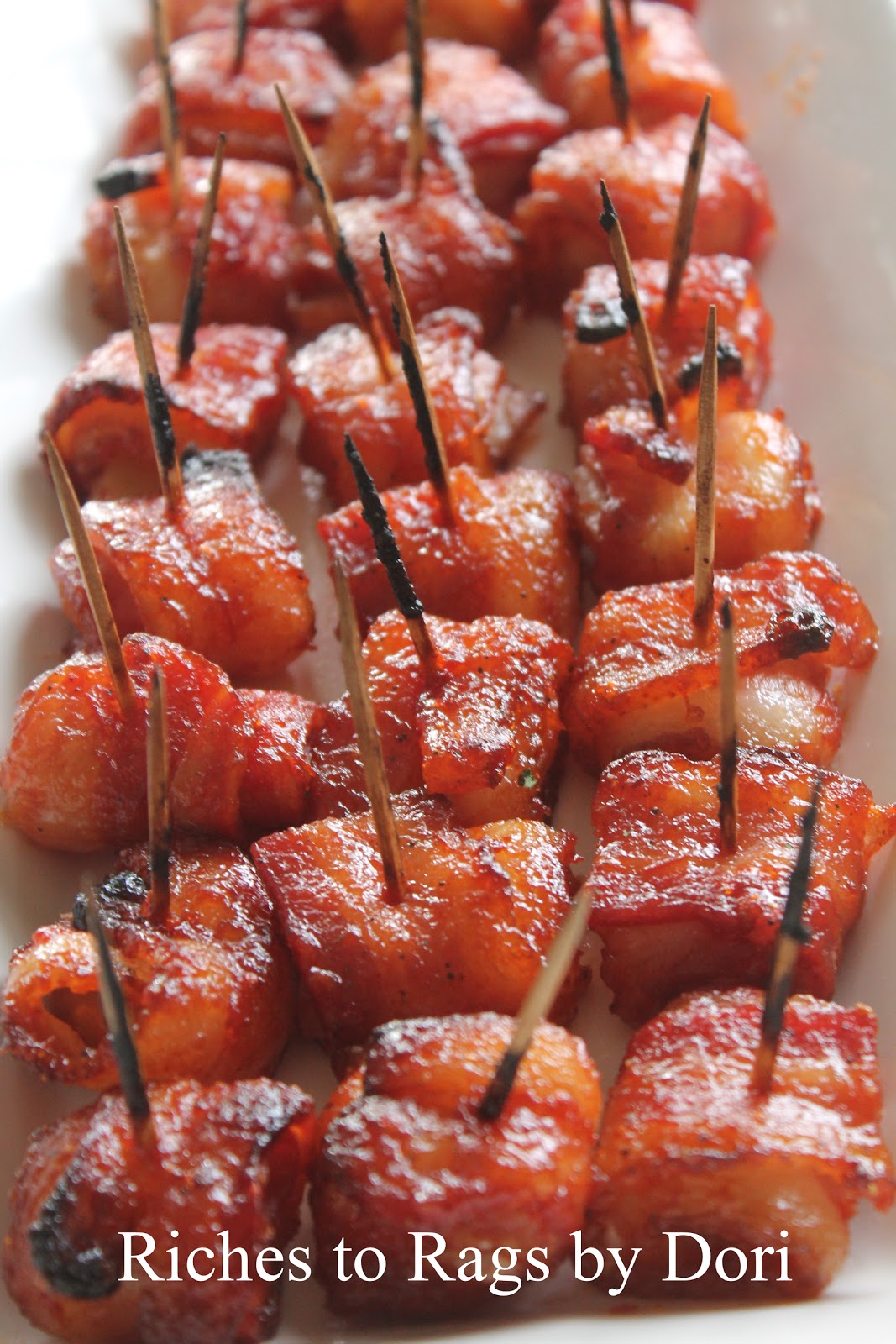 *Riches to Rags* by Dori Bacon Wrapped Water Chestnuts