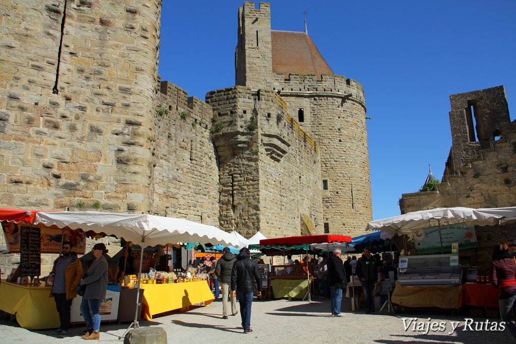 Mercado en la liza de Carcassonne