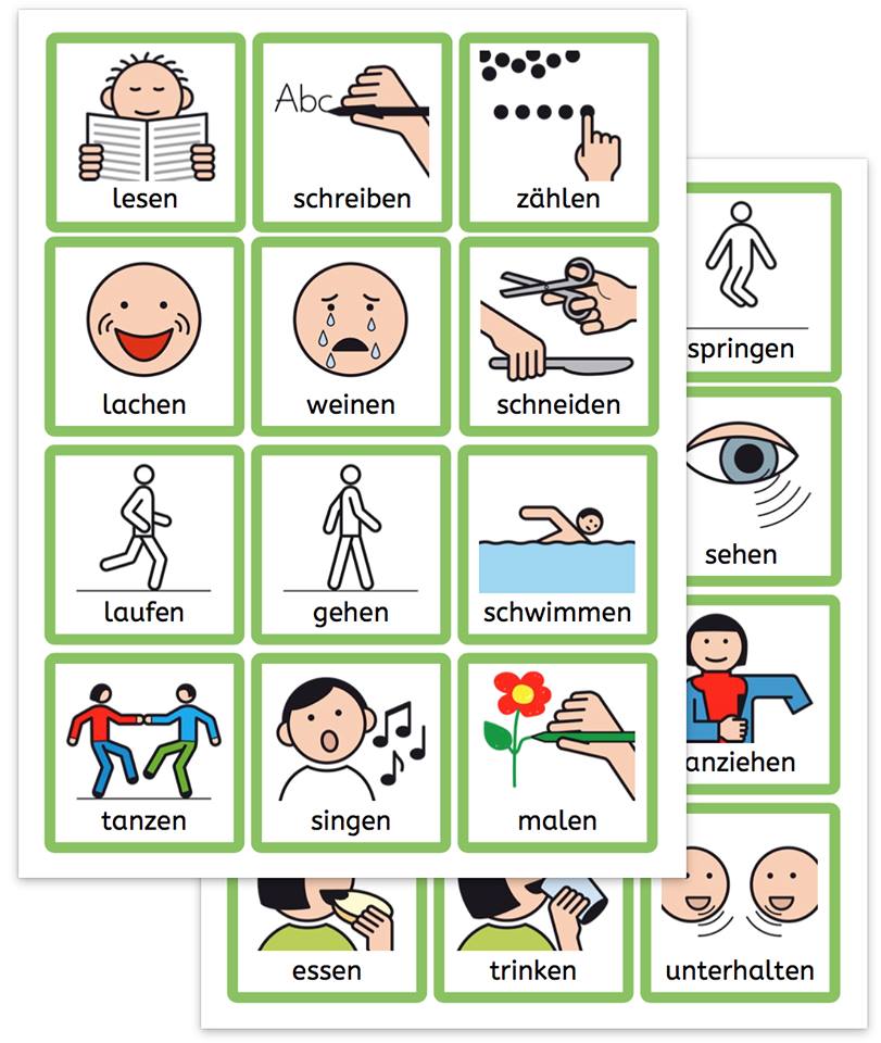 Anjas kreative Welt mit unterstützter Kommunikation : VERBEN-PANTOMIME