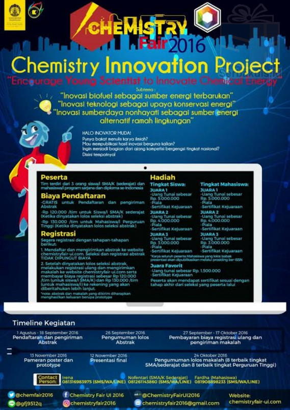 CHEMISTRY INNOVATION PROJECT 2016 CHEMISTRY INNOVATION PROJECT 2016