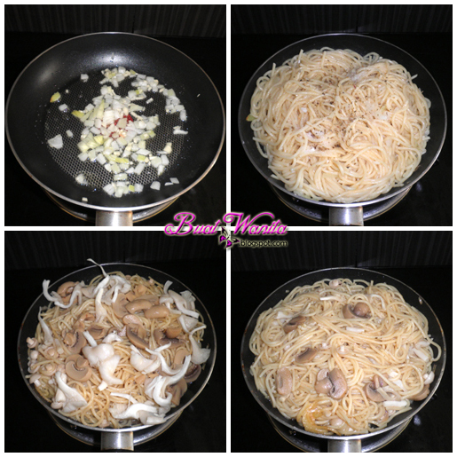 Resepi Spaghetti Goreng Cendawan Ala Aglio Olio Buat Wanita