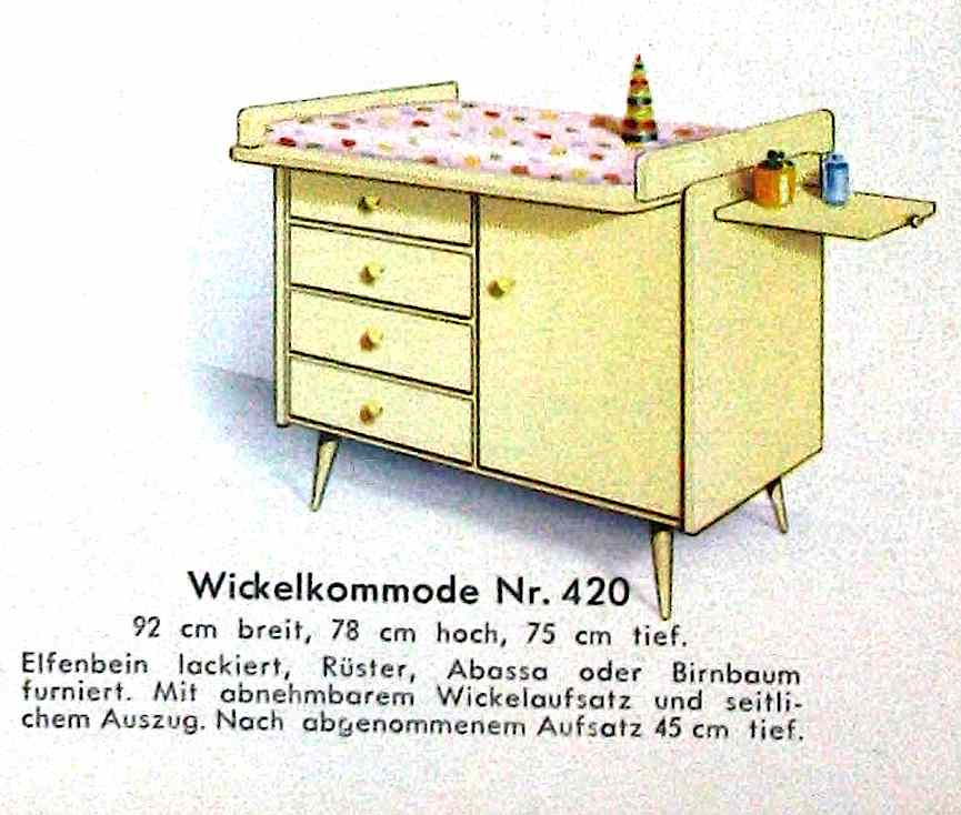 1960 baby-changing table a 1960 baby-changing table from a German catalog