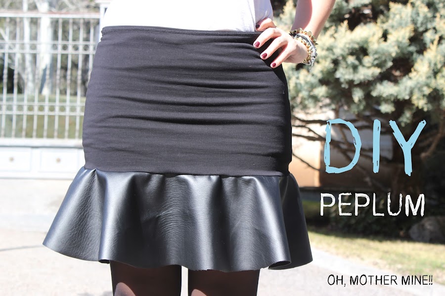 DIY falda con peplum de cuero