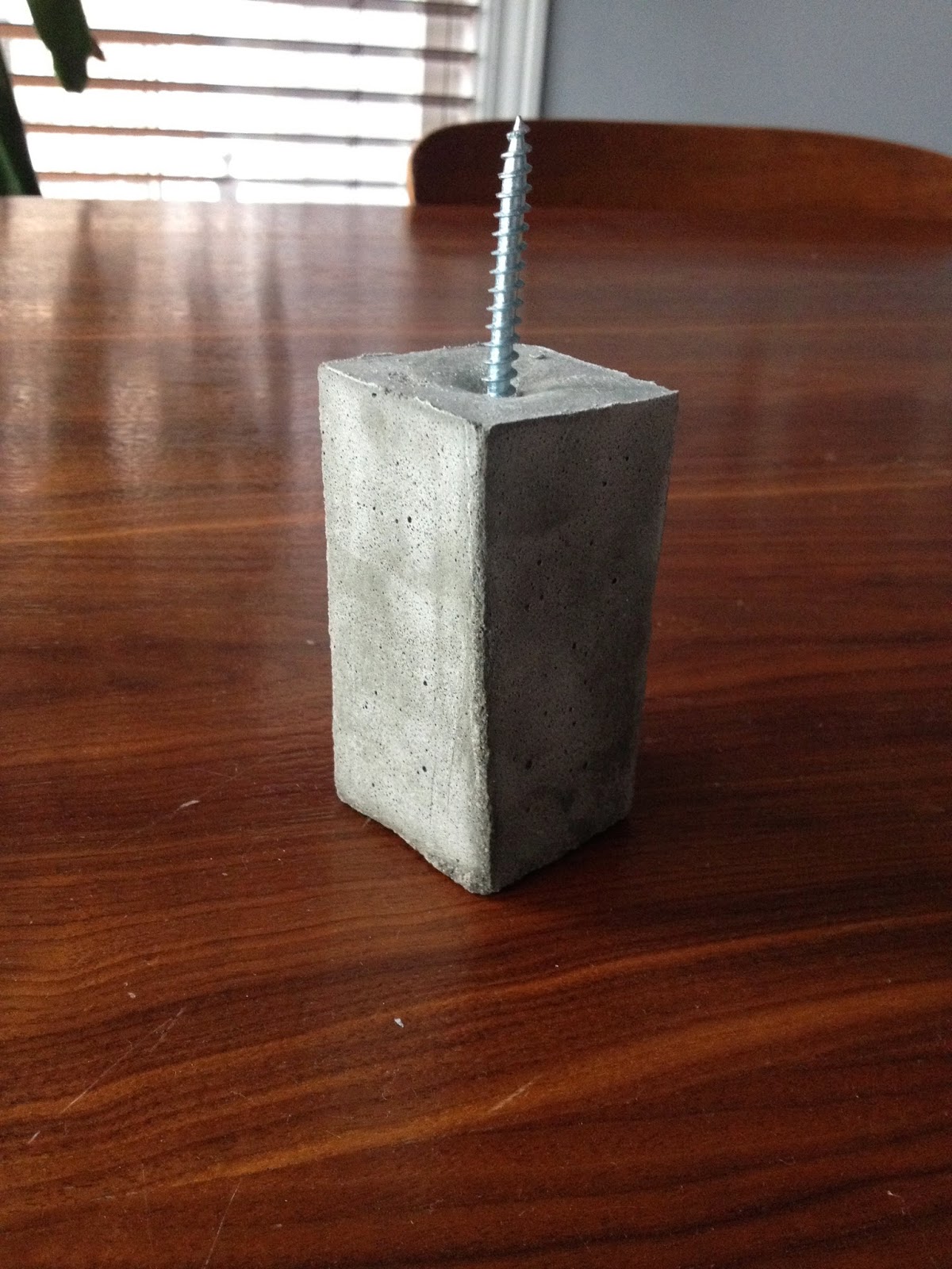Finished DIY concrete knob hook screw thingie! Flipping the Flip