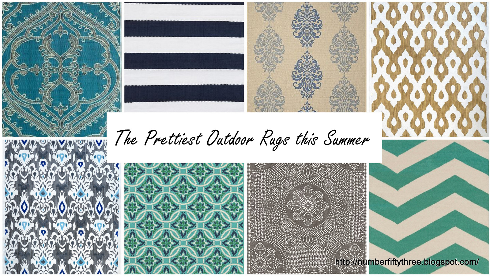 Number FiftyThree The Prettiest Outdoor Rugs this Summer