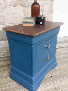 Laurel's Attic : Navy Blue Side Table - SOLD