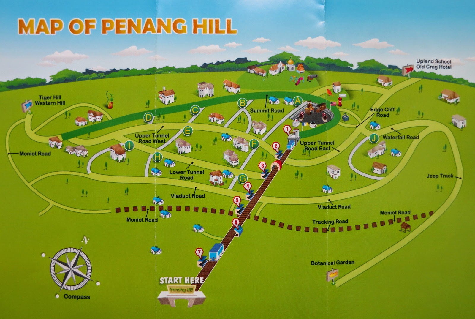 瑜玲育儿经 (Elaine Teh) 升旗山珍珠之冠 旅游资料收集（Penang Hill Peak of the Pearl）