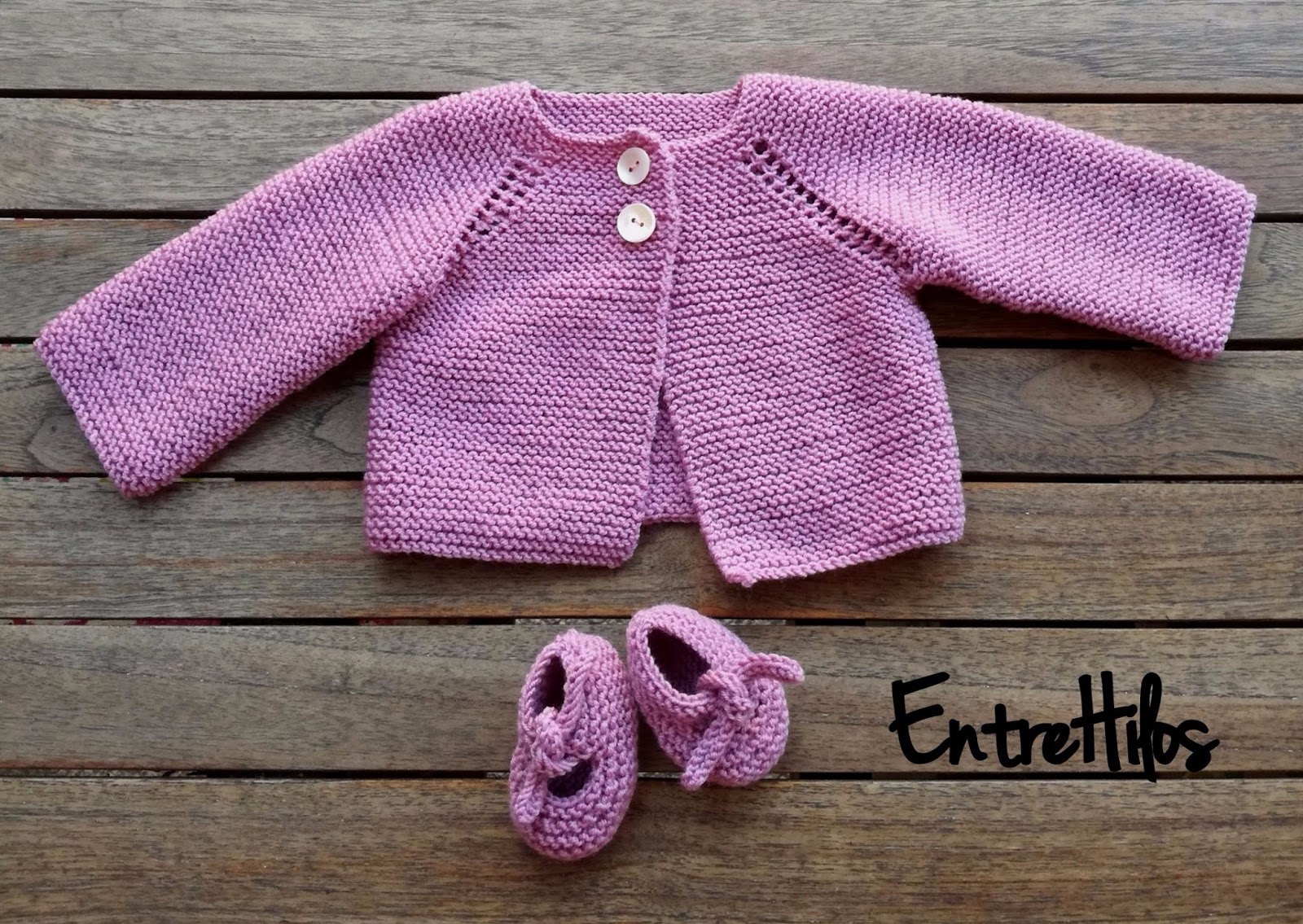 EntreHilos y algo más: hacer chaquetita o jersey de bebe tejido tutorial video