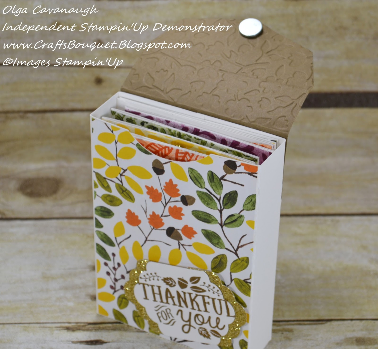 Crafts Bouquet Stampin'Up Thankful Forest Friends Note Card gift set