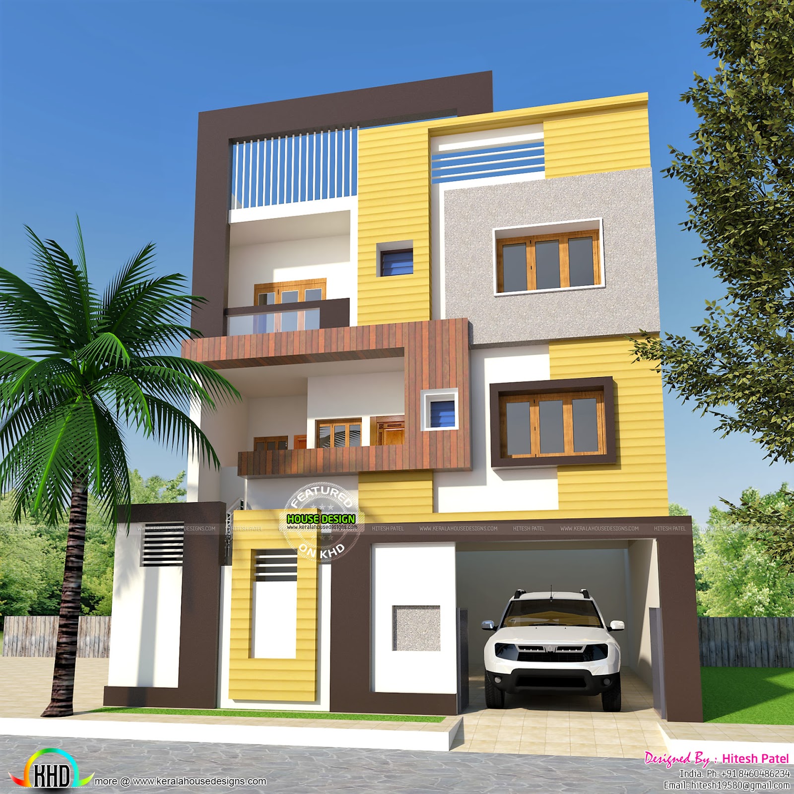 2 BHK, small double storied home 1200 sqft Kerala home