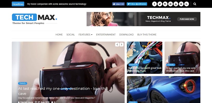 Techmax Free Blogger Template