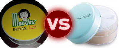 Bedak Tabur Marcks VS Wardah Bedak, Tabur,Marcks,VS,Wardah