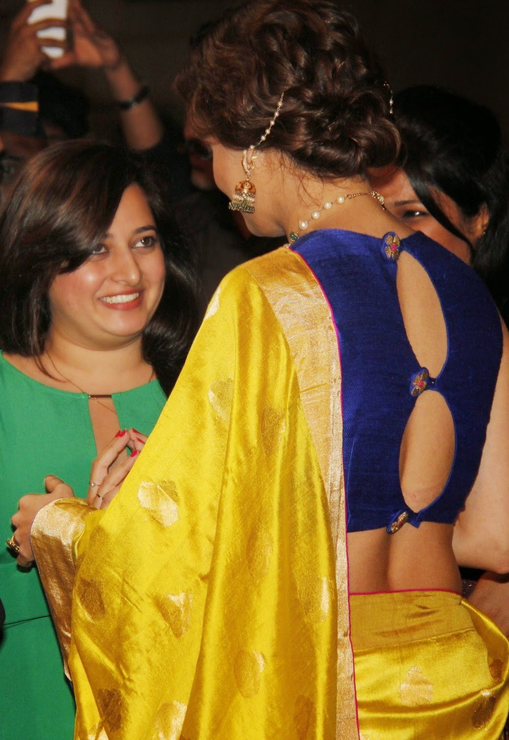 Hot Photos Dia Mirza In Yellow Designer Saree