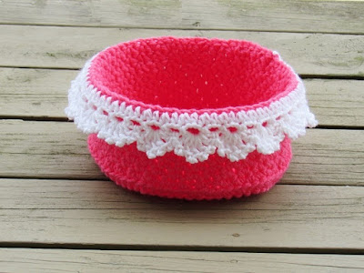 Crochet Dreamz: Lace Storage Basket, Bread Basket, Crochet ...