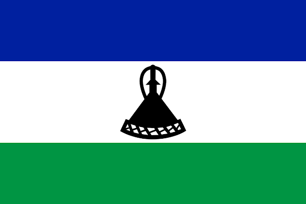 Logo Gambar Bendera Negara Lesotho PNG JPG ukuran 600 px