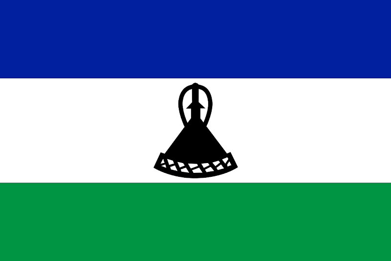 Logo Gambar Bendera Negara Lesotho PNG JPG ukuran 800 px