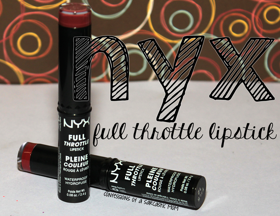 NYX Full Throttle Lipstick in Con Artist and Sandman Confessions of a