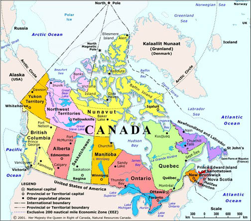 Canada Map Pdf