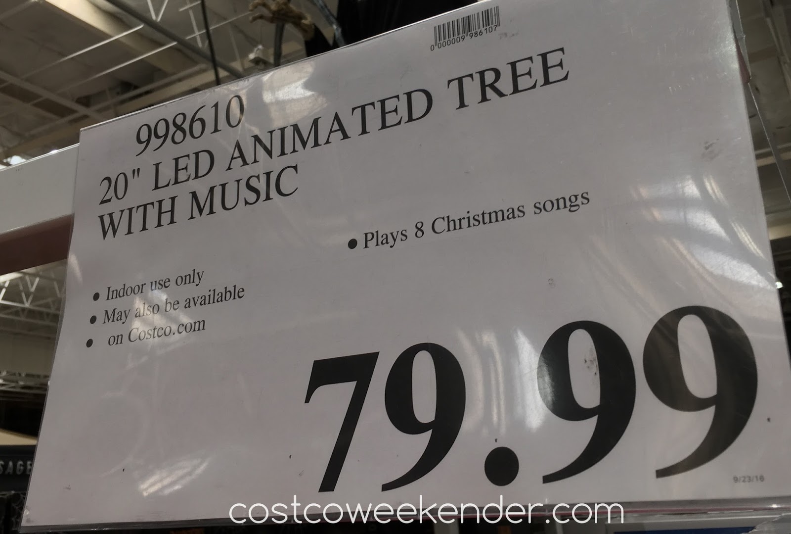 20" LED Animated Tree with Music Costco Weekender