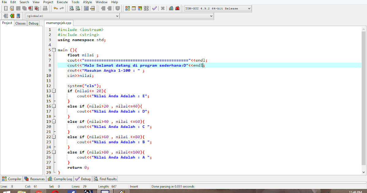 Cara Membuat Program Dev C++: Cara Mengkonversi nilai ke Huruf Dalam ...