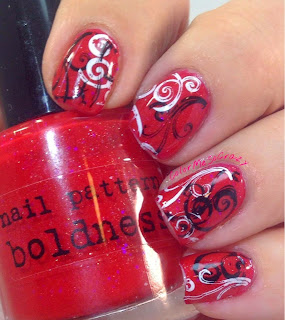 Red Coat Tuesday for Pretty Little Liars Nail Designs