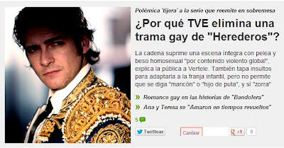 TVE censura la trama gay de la serie Herederos