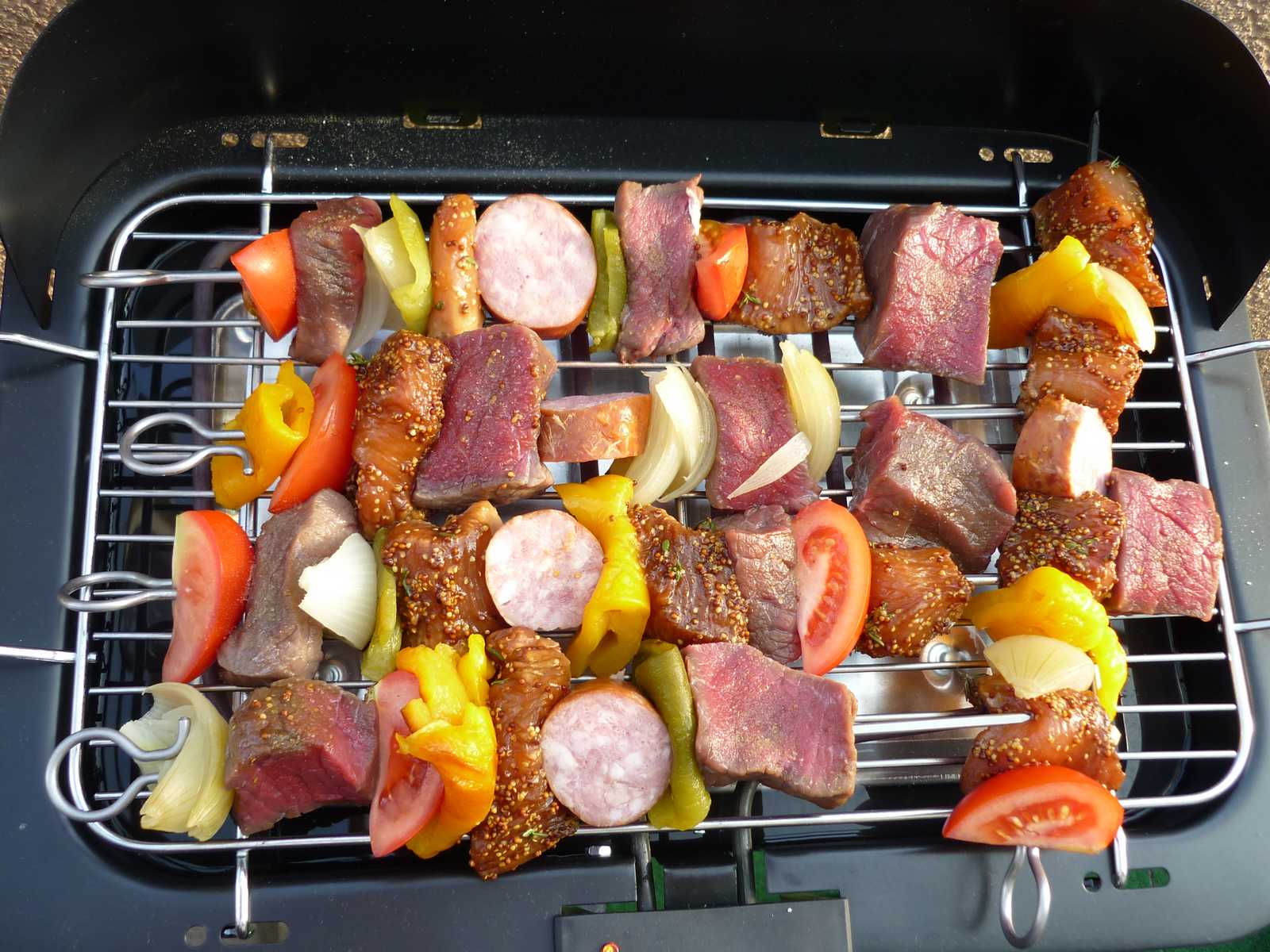Recette de Brochettes de légumes au barbecue Marmiton