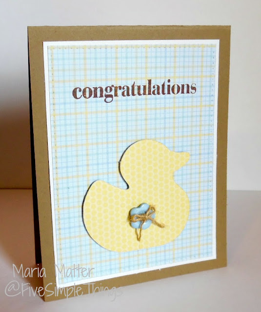 baby card using the free software from Cricut