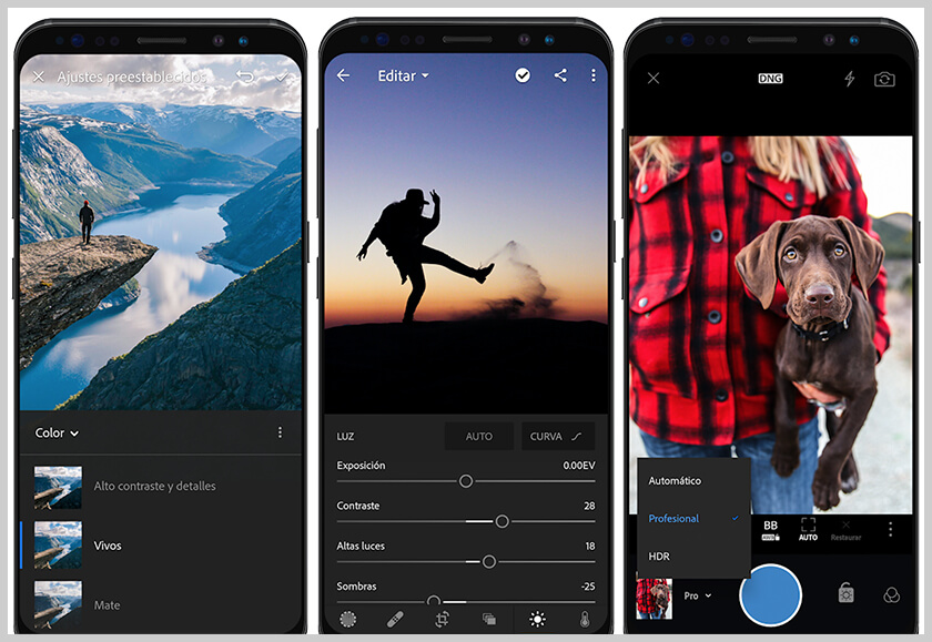 screen adobe photoshop lightroom para anddroid