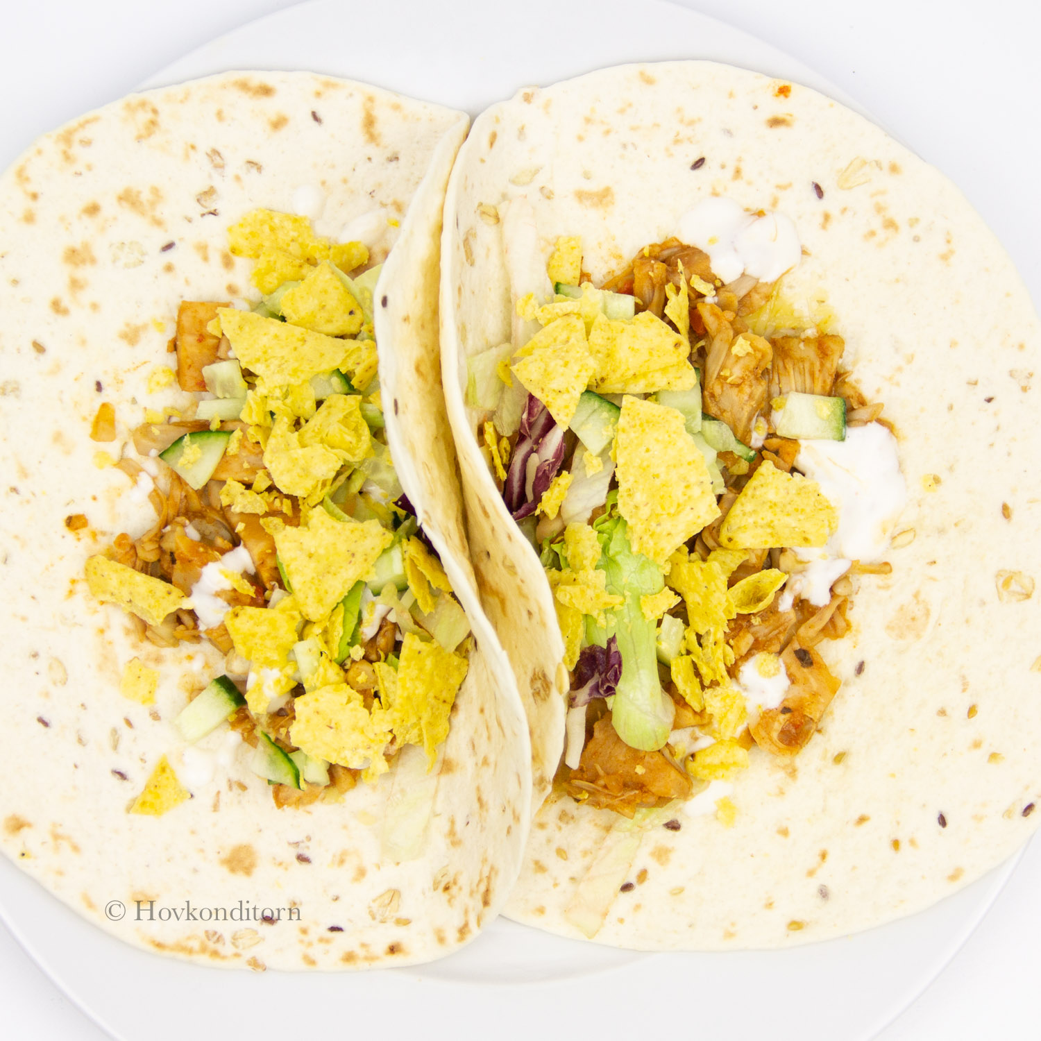 Jackfruit Tortilla with MangoPapaya Salsa Sauce