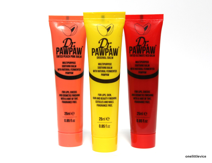 Dr Paw Paw Multi Purpose Balm Original, Red and Peach One Little Vice