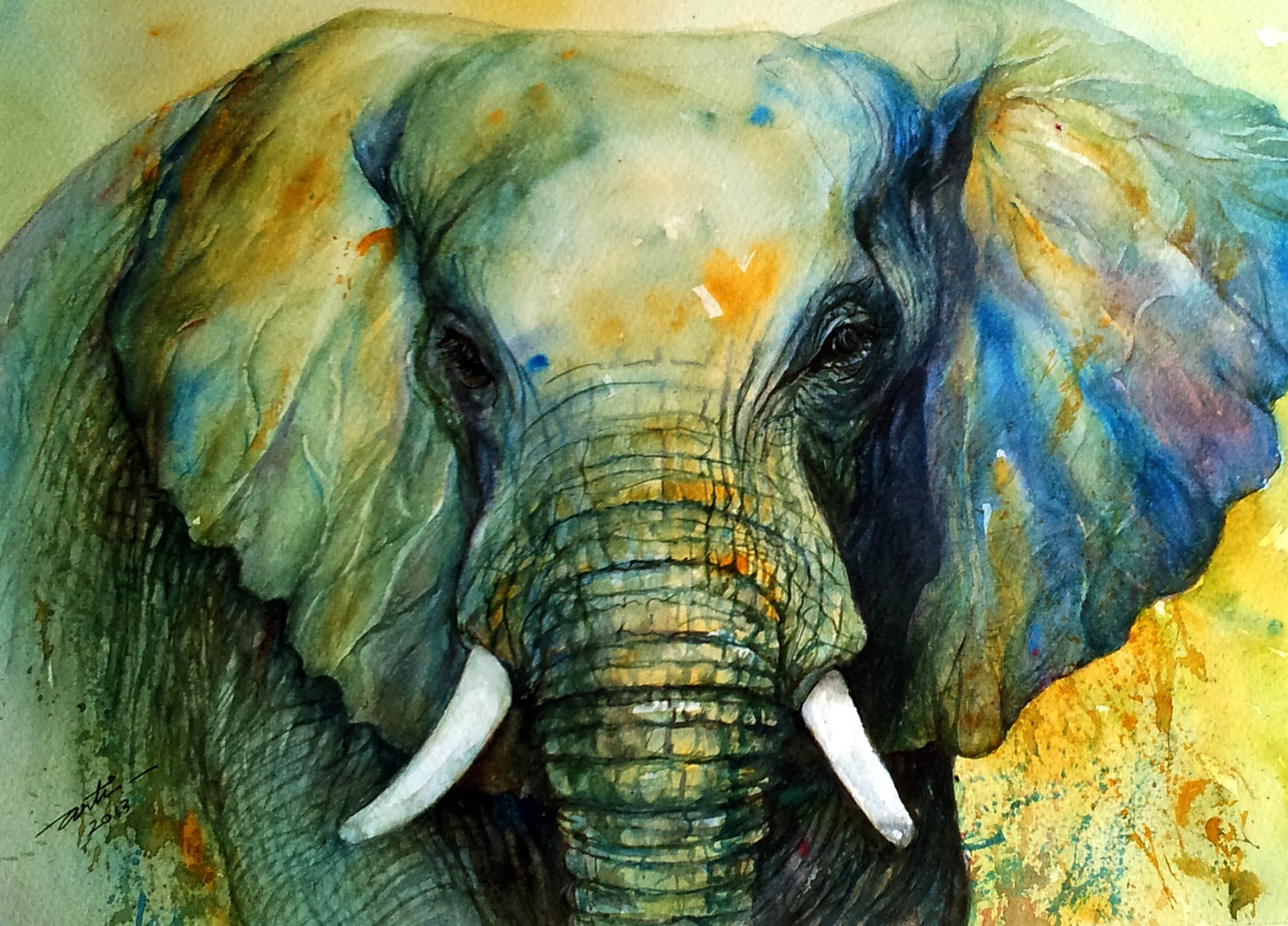 Arti's art -- Life as I see it: Elephant Paintings