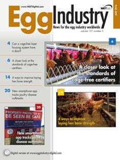 Egg Industry. News for the egg industry worldwide - May 2016 | TRUE PDF | Mensile | Professionisti | Tecnologia | Distribuzione | Uova
Egg Industry is regarded as the standard for information on current issues, trends, production practices, processing, personalities and emerging technology.
Egg Industry is a pivotal source of news, data and information for decision-makers in the buying centers of companies producing eggs and further-processed products.