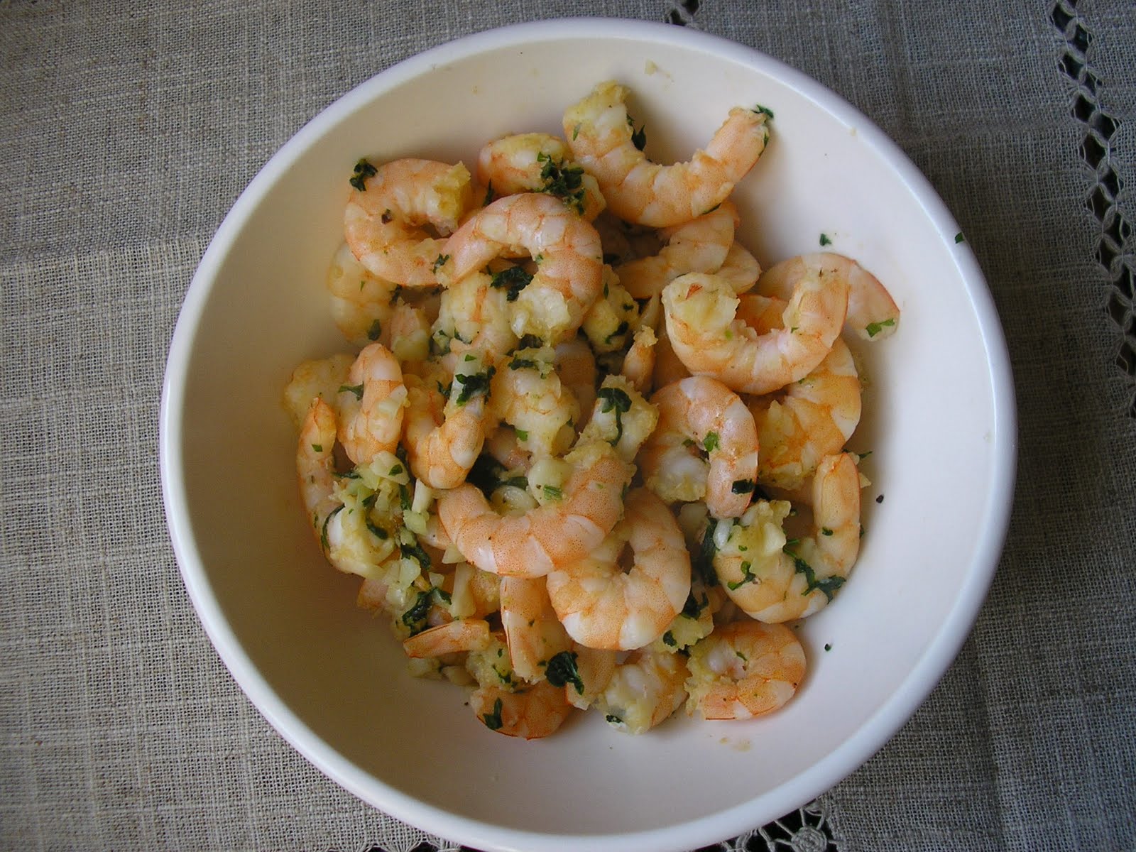 Popote et Pâpâte: Crevettes sautées à l'ail et au persil (recette de