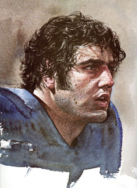 Pro Football Journal Presents NFL Art Paul Naumoff, Detroit Lions by
